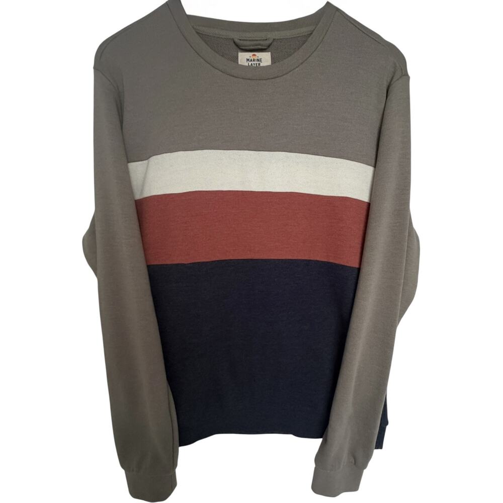 Marine Layer Men’s Colorblock Sweatshirt Medium Multicolor